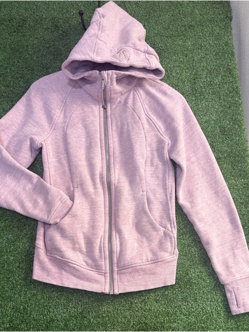 Lululemon Scuba Heathered Pink Hoodie Sweatshirt 6